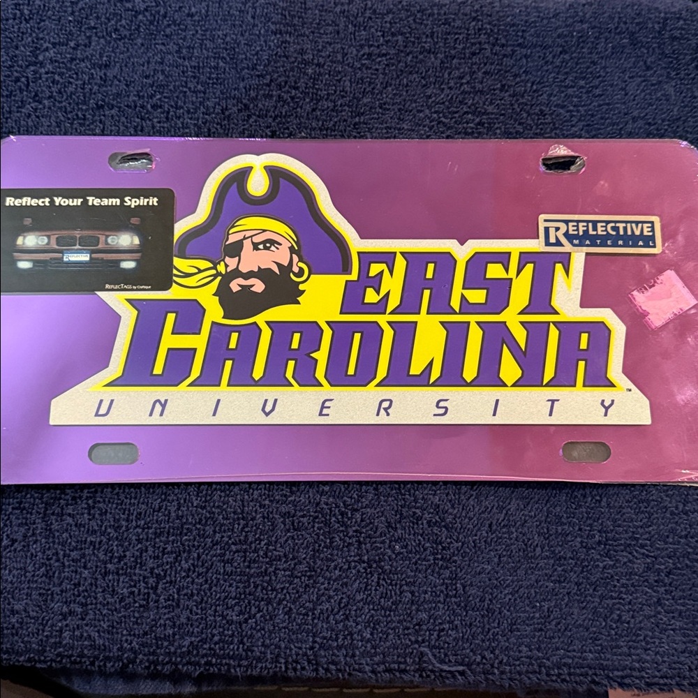 New East Carolina University Purple License Plate